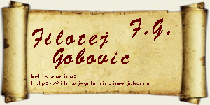 Filotej Gobović vizit kartica